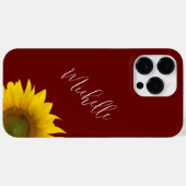 Moderne Bloemen Boho Peeking Zonnebloem Rood Case-Mate iPhone Case (Achterkant (horizontaal))