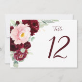 Moderne Bloemen Bourgondië Horizontale Grote Bruil (Achterkant)