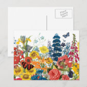 moderne bloemen briefkaart (Voorkant / Achterkant)