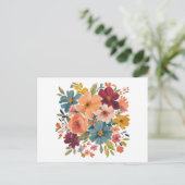 Moderne bloemen briefkaart (Staand voorkant)