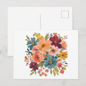 Moderne bloemen briefkaart (Voorkant / Achterkant)