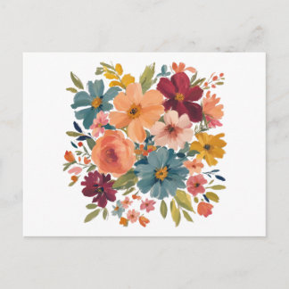 Moderne bloemen briefkaart