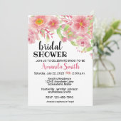 Moderne Bloemen Bruids Douche Uitnodiging (Staand voorkant)