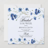 Moderne Bloemen Bruidsdouche Uitnodiging (Voorkant)