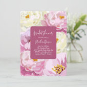 Moderne bloemen bruidsshowers kaart (Staand voorkant)