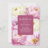 Moderne bloemen bruidsshowers kaart (Voorkant)