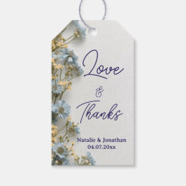 Moderne Bloemen Bruiloft Bedankt Cadeaulabel
