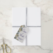 Moderne Bloemen Bruiloft Bedankt Cadeaulabel (Met Touw)