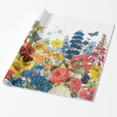 moderne  bloemen cadeaupapier (Uitgerold)