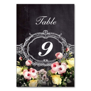 moderne  bloemen Chalkboard bruiloft Kaart