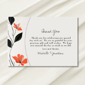 Moderne Bloemen Elegantie met Bold Blooms Wedding Bedankkaart