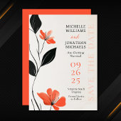 Moderne Bloemen Elegantie met Bold Blooms Wedding Save The Date