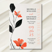 Moderne Bloemen Elegantie met Bold Blooms Wedding Save The Date