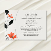 Moderne Bloemen Elegantie Vetgedrukte Bloemen Trou Informatiekaartje
