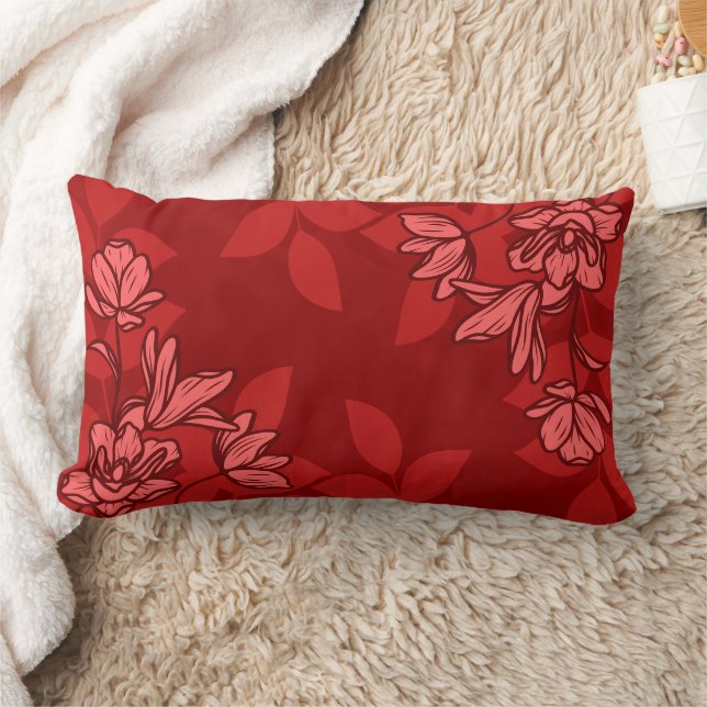 Moderne bloemen en bladeren Ornamenten Kussen (Deken)