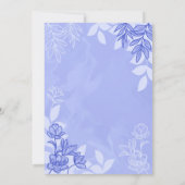 Moderne bloemen en bladeren voor bruiloft kaart (Achterkant)