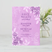 Moderne bloemen en bladeren voor bruiloft kaart (Staand voorkant)