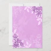 Moderne bloemen en bladeren voor bruiloft kaart (Achterkant)