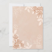 Moderne bloemen en bladeren voor bruiloft kaart (Achterkant)