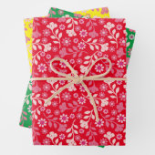  moderne bloemen en wijnstokken inpakpapier vel (In situ)