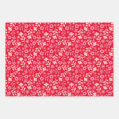  moderne bloemen en wijnstokken inpakpapier vel (Voorkant)