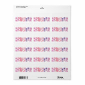 Moderne bloemen etiket (Full Sheet)