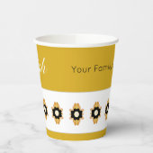 Moderne bloemen geaccentueerd papieren bekers (Links)