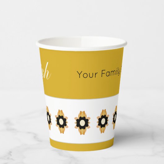 Moderne bloemen geaccentueerd papieren bekers (Links)