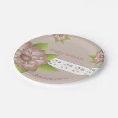 Moderne bloemen geaccentueerd papieren bordje (Gekanteld)