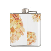 Moderne bloemen Geel en Kraft Persoonlijke Gift Heupfles (Achterkant)