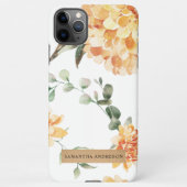 Moderne bloemen Geel en Kraft Persoonlijke Gift iPhone Hoesje (Achterkant)