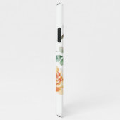 Moderne bloemen Geel en Kraft Persoonlijke Gift iPhone Hoesje (Rechterkant)