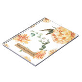 Moderne bloemen Geel en Kraft Persoonlijke Gift Notitieboek (Linkerzijde)