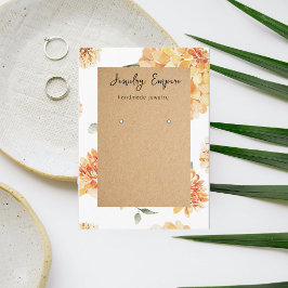 Moderne Bloemen Geel & Kraft Verdienhouder Visitekaartje