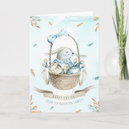 Moderne Bloemen Gelukkig Pasen Wensen Boho Groeten Feestdagen Kaart