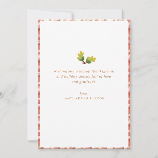 MODERNE BLOEMEN | Gelukkige Thanksgiving-kaart Bedankkaart (Achterkant)