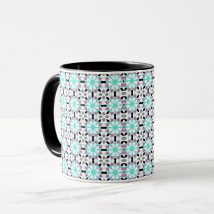 Moderne bloemen geometrisch mok