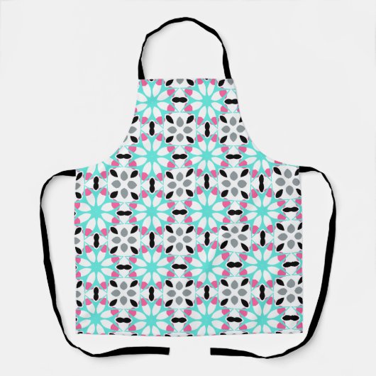 Moderne bloemen geometrisch schort (Voorkant)