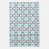 Moderne bloemen geometrisch theedoek (Verticaal)