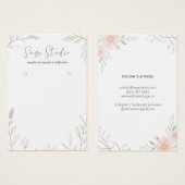 Moderne Bloemen Gepersonaliseerde Oorbel Display S Visitekaartje (Voorkant /achterkant)