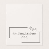 Moderne Bloemen Gevouwen Tafel Kaarten (Buitenkant ongevouwen)