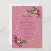 Moderne Bloemen, Glitter & Confetti Vrouw Verjaard Kaart (Voorkant)