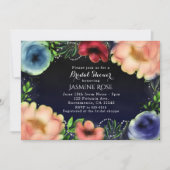 Moderne Bloemen Glow Chic Evening Party Uitnodigin Kaart (Voorkant)