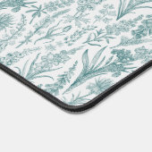 Moderne Bloemen Groene Wildflower Aangepaste Naam Bureaumat (Hoek)