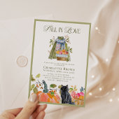 Moderne Bloemen Herfst in Liefde Vrijgezellenfeest Kaart