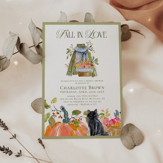 Moderne Bloemen Herfst in Liefde Vrijgezellenfeest Kaart