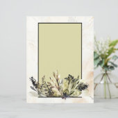 Moderne Bloemen Houtskool Tekening Scrapbook Papie (Staand voorkant)