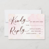 Moderne  Bloemen Huwelijk RSVP Kaart (Voorkant)