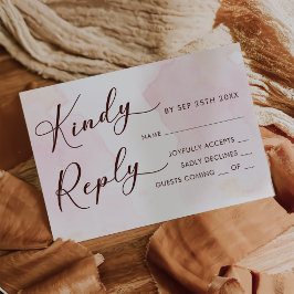 Moderne  Bloemen Huwelijk RSVP Kaart