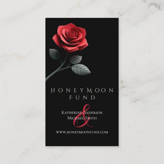 Moderne Bloemen Huwelijk Zwart-wit Visitekaartje (Achterkant)